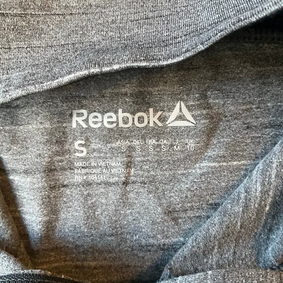 Reebok Women’s Long Sleeve Turtleneck Half Zip Sweatshirt size S, Gray,Thumbhole - Picture 5 of 9